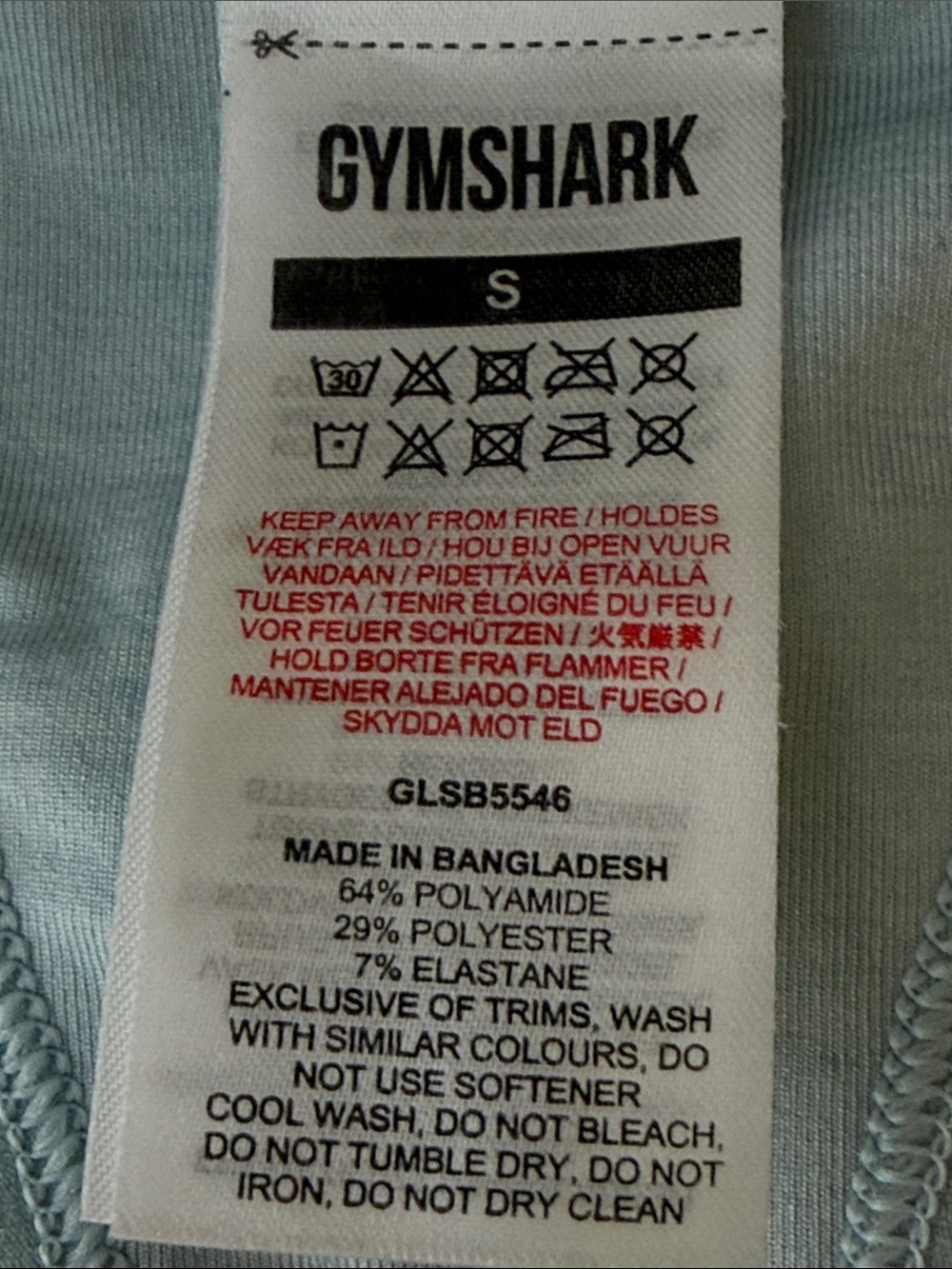 Gymshark Ombre Light Blue Seamless Racerback Sports Bra Size S - Picture 5 of 5